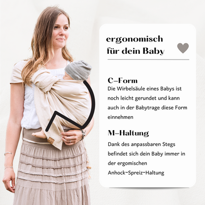Ring Sling aus Leinen - Viola -