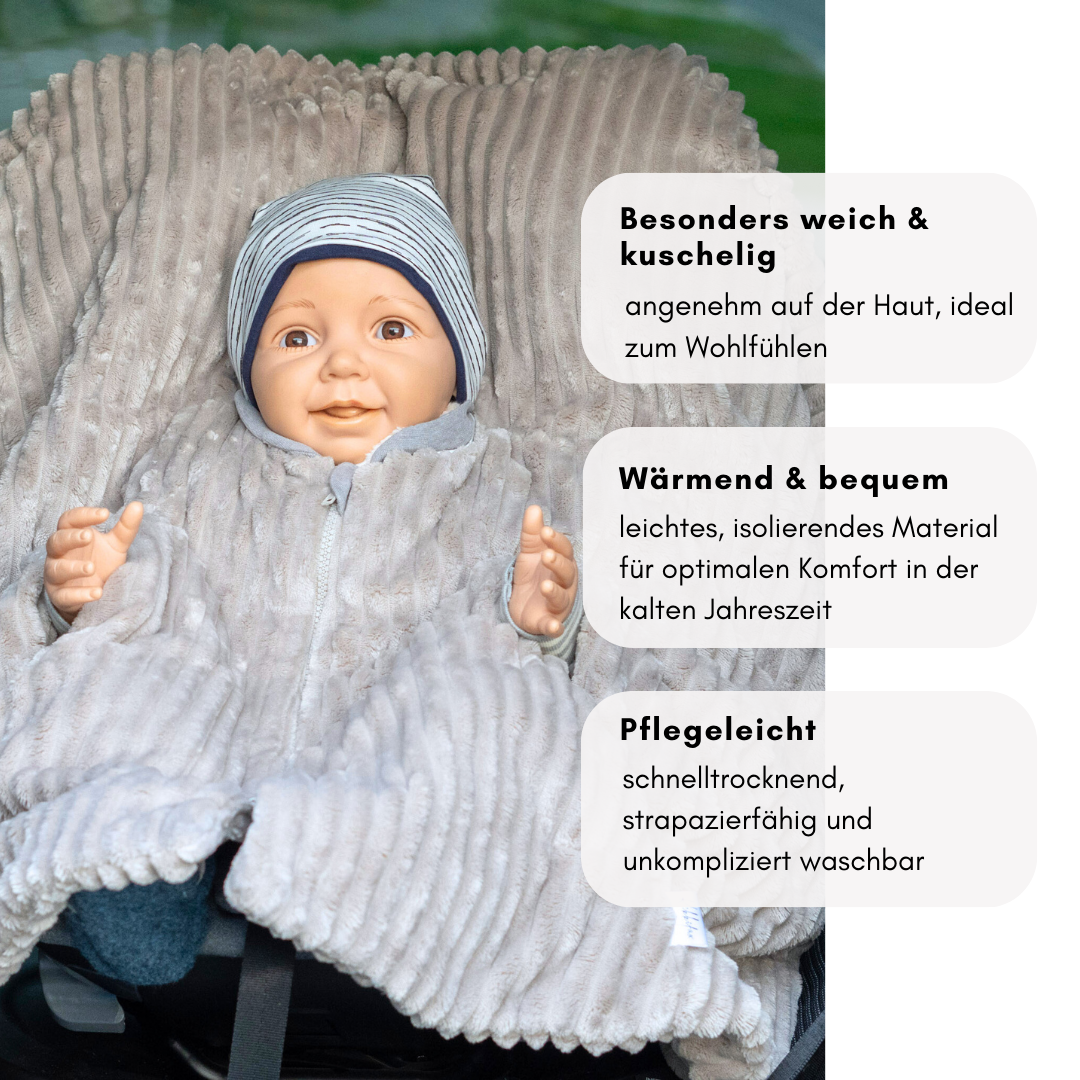 Kindersitzponcho "lovely beige"