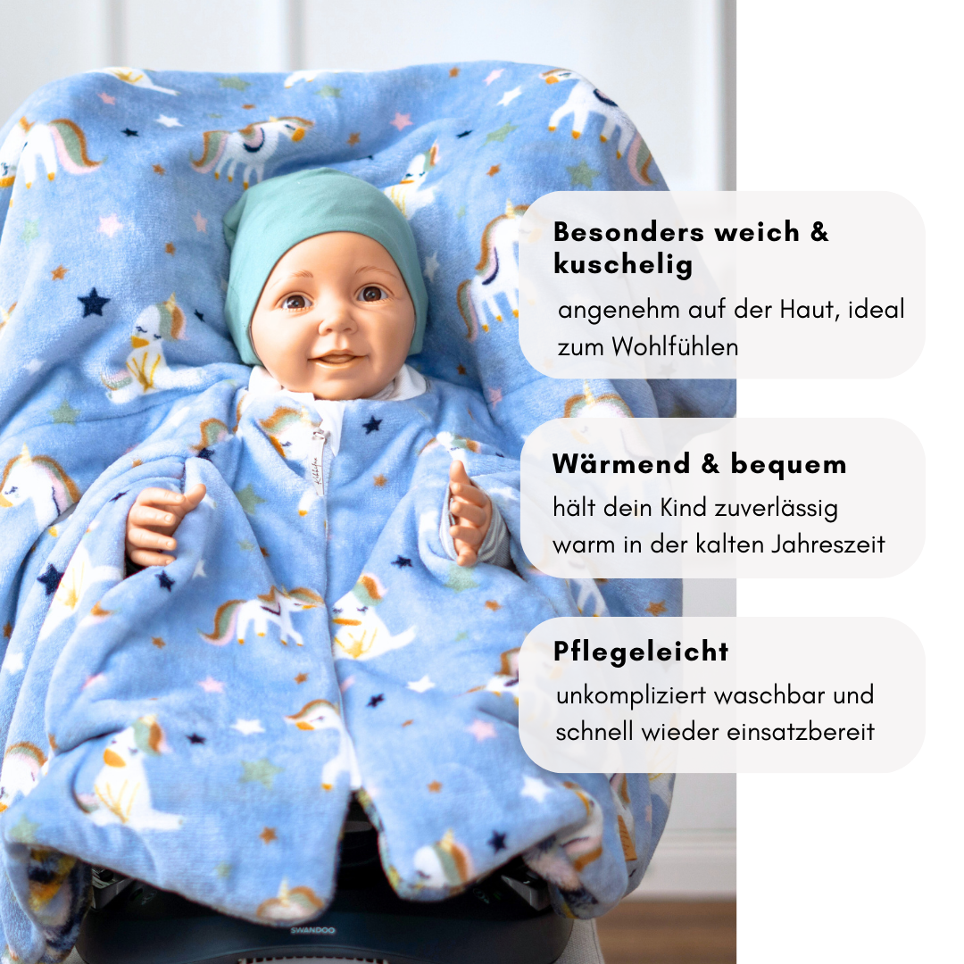 Geschlossener Fleece‑Poncho – warm & weich, bequem & sicher