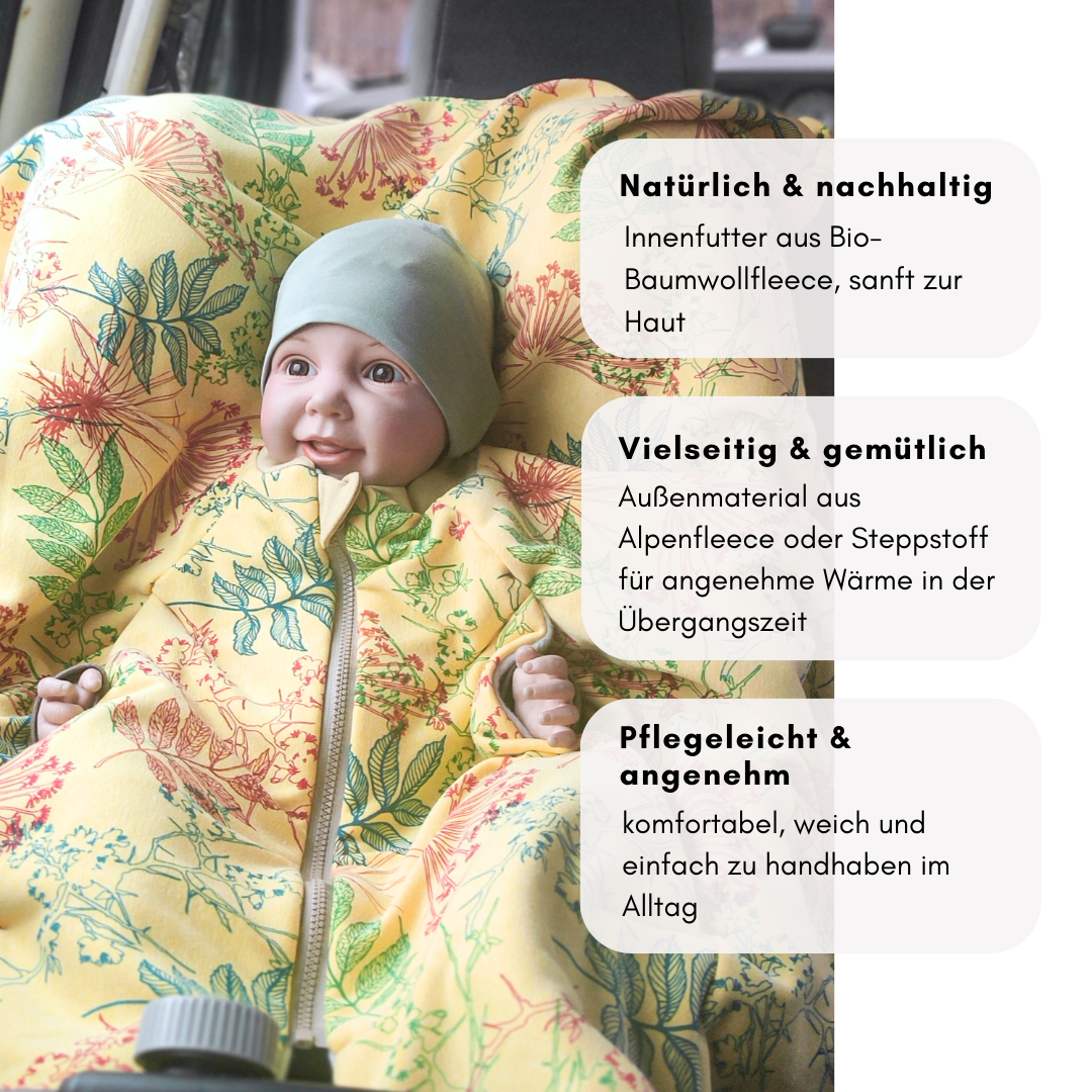 Baumwoll‑Poncho geschlossen – leicht, mitwachsend & alltagstauglich