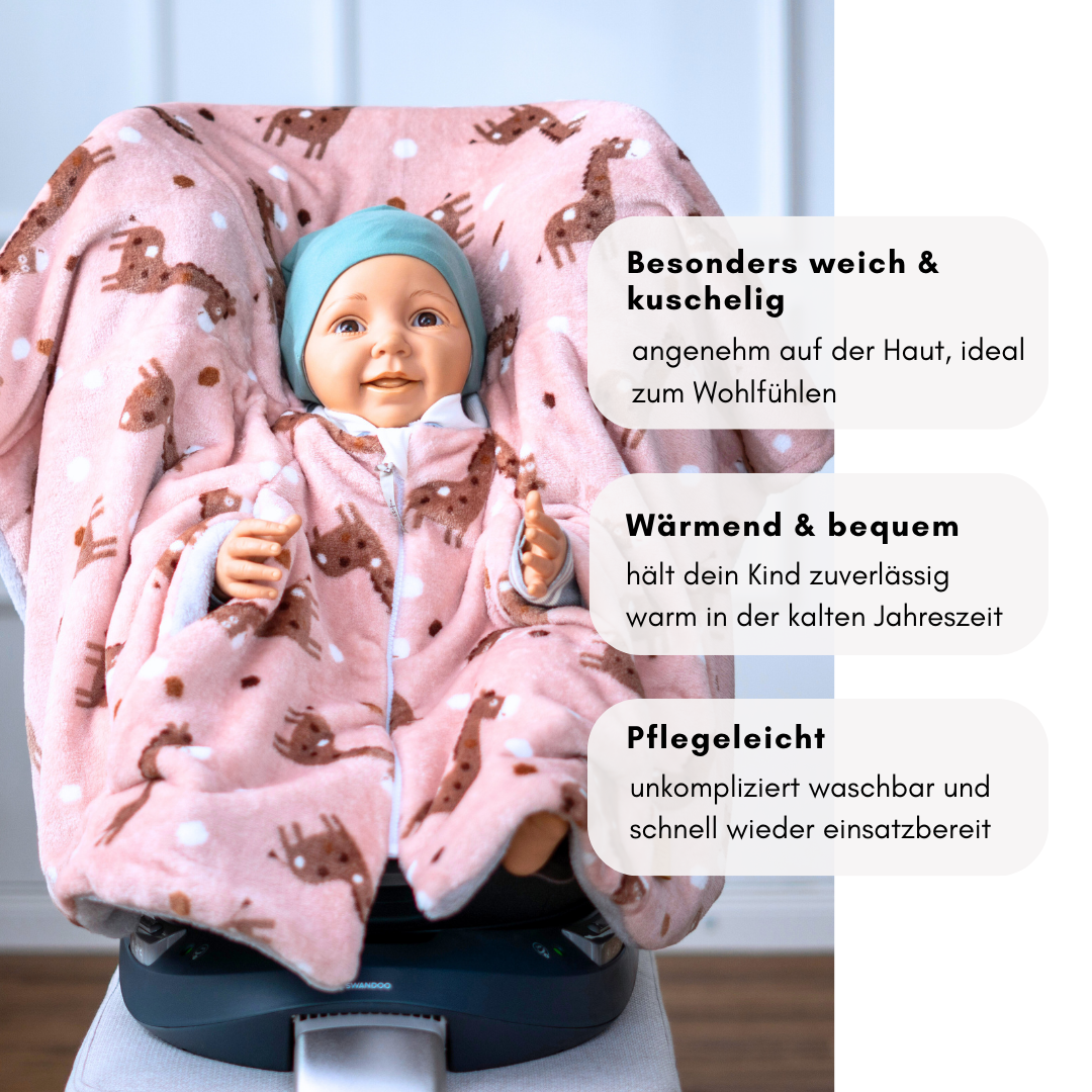 Geschlossener Fleece‑Poncho – warm & weich, bequem & sicher