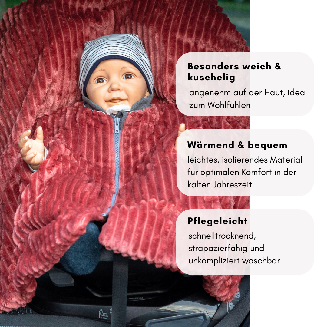 Geschlossener Fleece‑Poncho – warm & weich, bequem & sicher