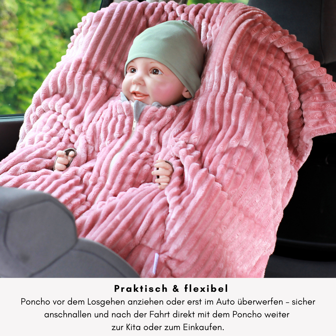 Offener Poncho – praktisch & flexibel, einfach überwerfen & sicher anschnallen