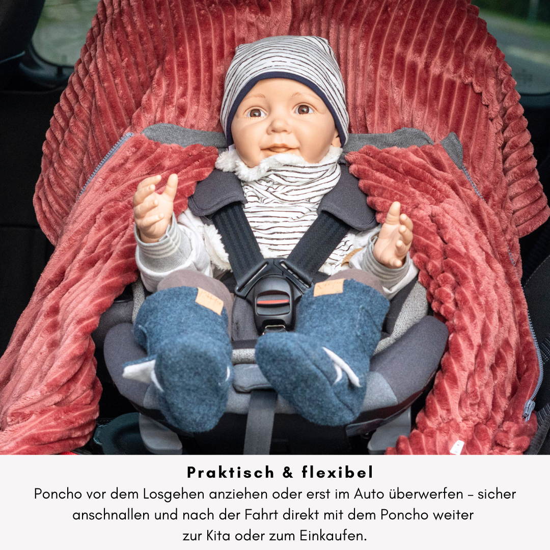 Offener Poncho – praktisch & flexibel, einfach überwerfen & sicher anschnallen