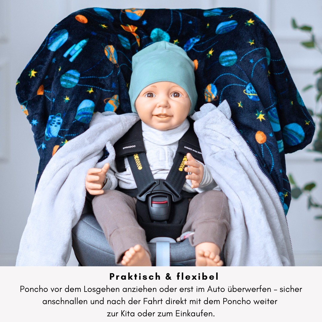 Offener Poncho – praktisch & flexibel, einfach überwerfen & sicher anschnallen