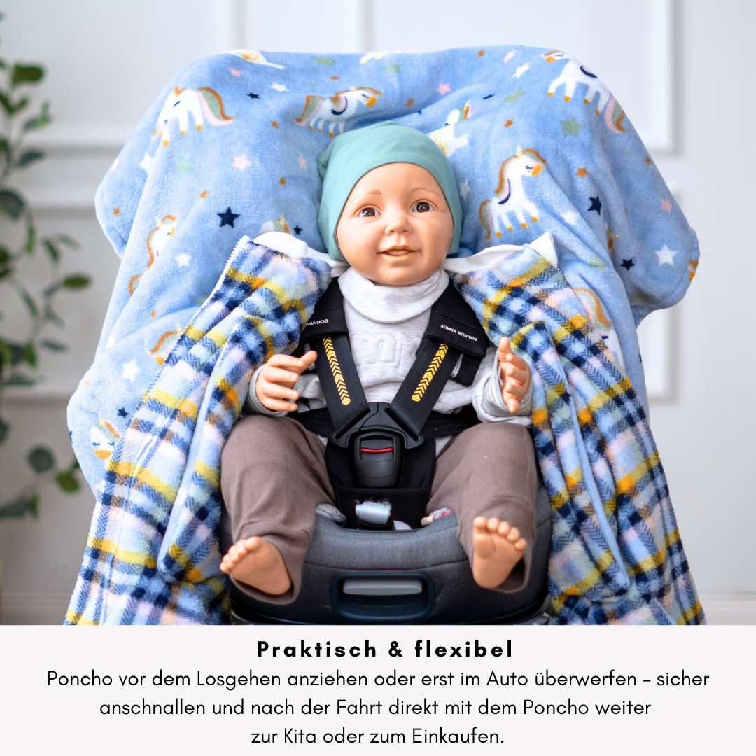 Offener Poncho – praktisch & flexibel, einfach überwerfen & sicher anschnallen