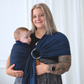 Ring Sling Babytrage – ergonomisch ab Geburt, ideal als Hüfttrage - Blau
