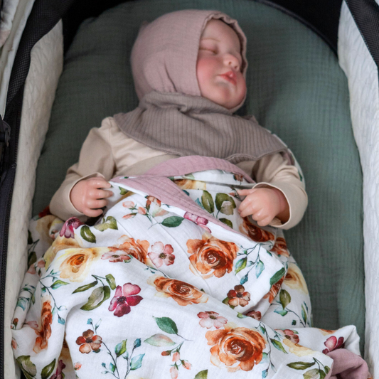 Musselin Babydecke 100×70 cm – Leicht, weich & perfekt für Frühling und Sommer