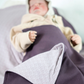 Babydecke Waffeljersey & Jersey - Violett 100×70 cm – Sommerdecke für Kinderwagen, Babyschale & Zuhause