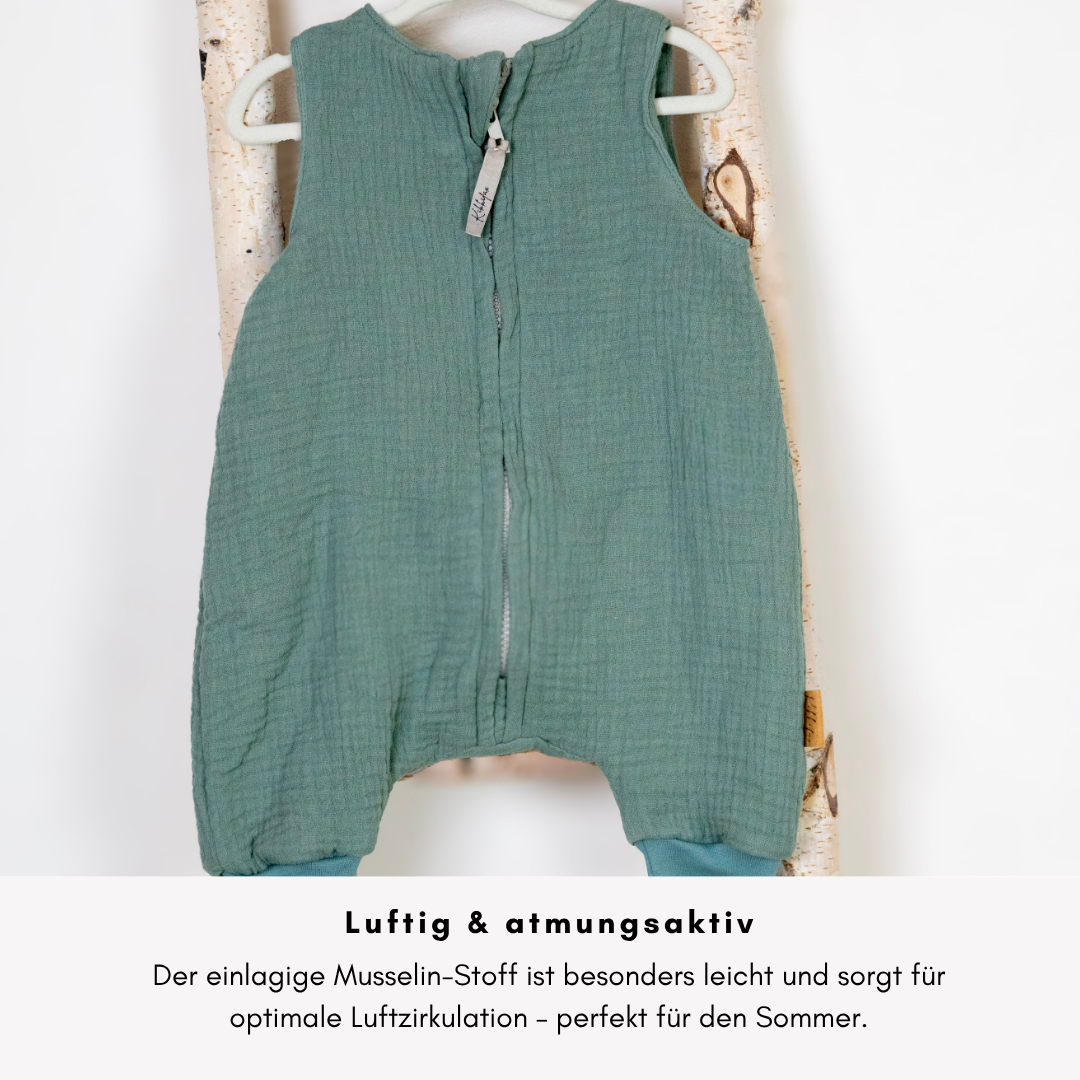 schlafsäcke mit füßen sommer Musselin-Schlafsack mit Füßen für Kleinkinder