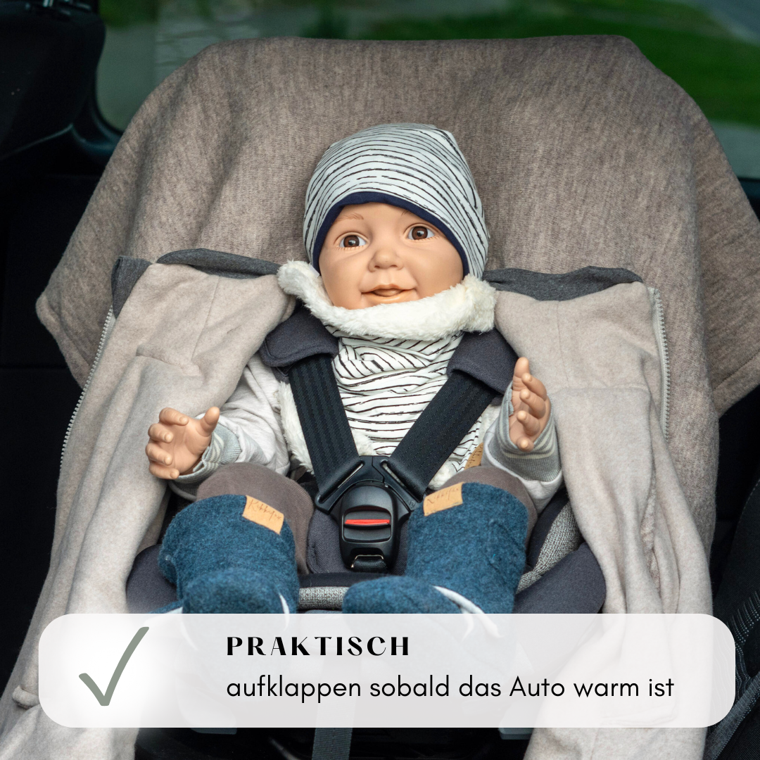 Kindersitzponcho Wollwalk "Pure Cream"