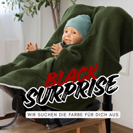 Überraschungs-Kindersitzponcho OneSize aus Wollwalk