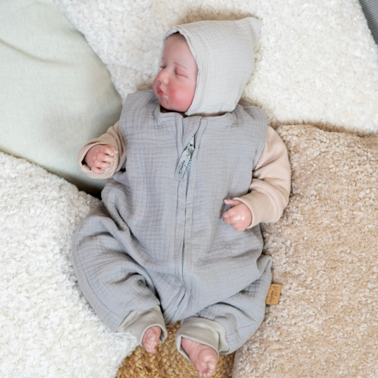 Musselin-Schlafsack mit Füßen – Für kleine Entdecker mit Freiheitsdrang "beige"
