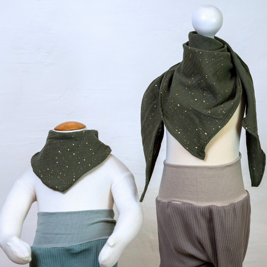 Halstuch 'Lina' Musselin Olive Glow