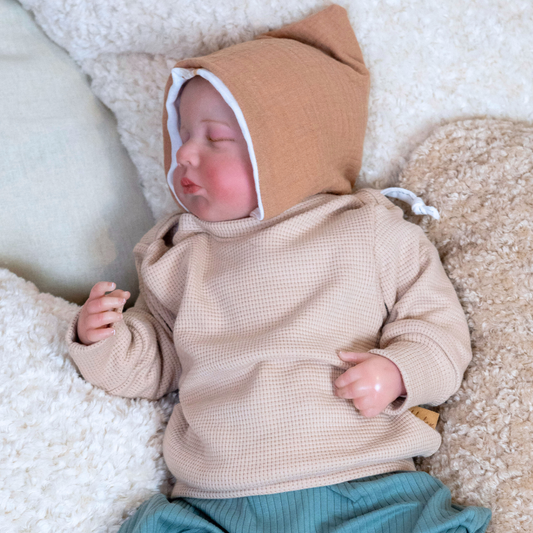 Newborn Pullover aus Waffelpiqué