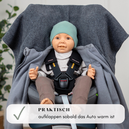 Kindersitzponcho Wollwalk "Pure Mouse"