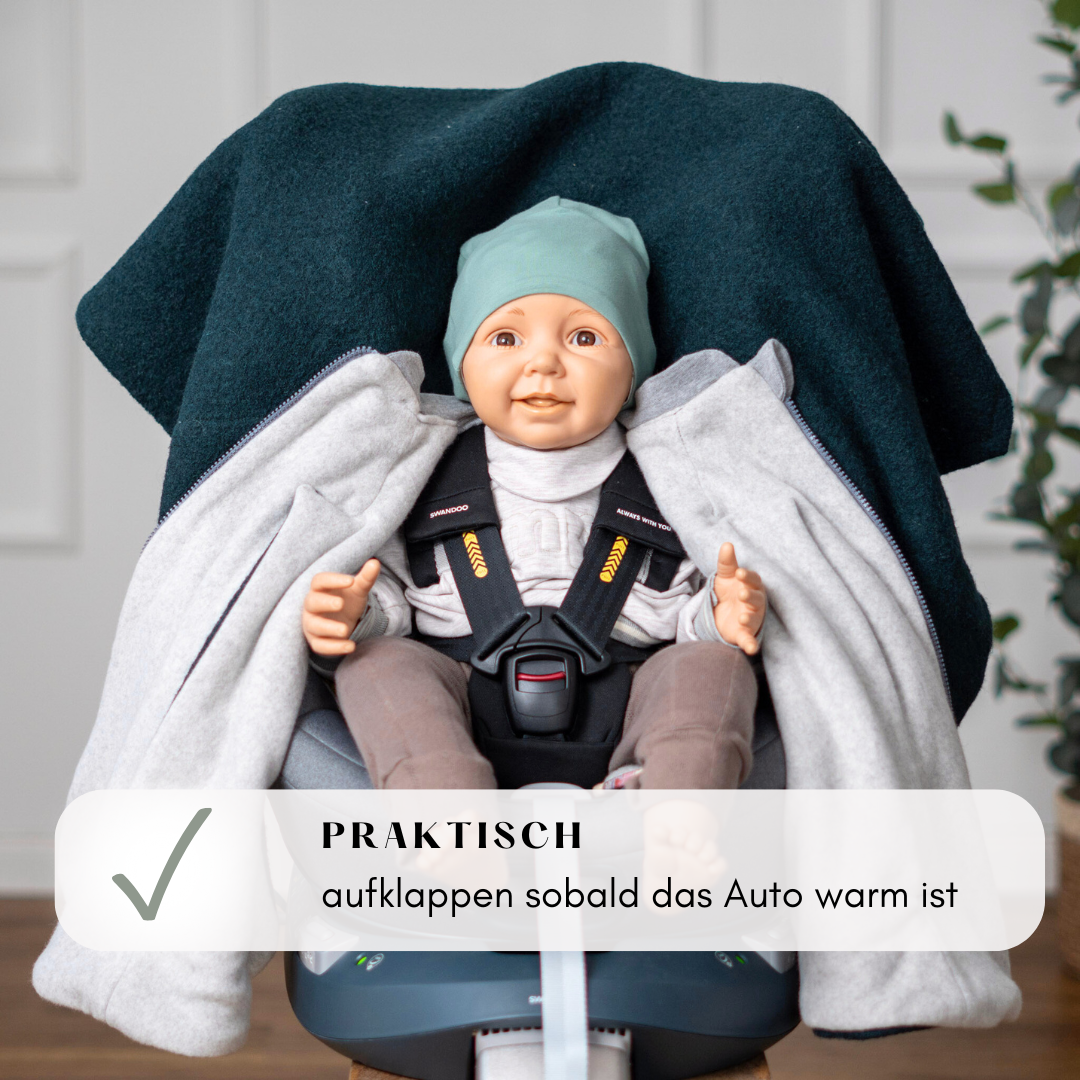 Kindersitzponcho Wollwalk "Forest"