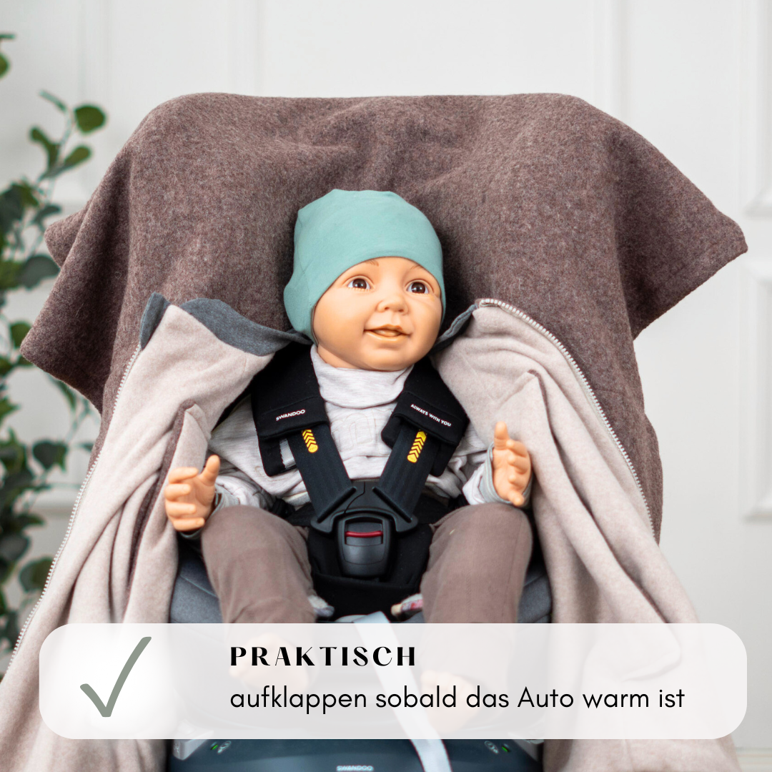 Kindersitzponcho Wollwalk "Pure Hazel"