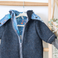 Kinderjacke aus Wollwalk – weich, funktional & ideal für Herbst und Winter - blau