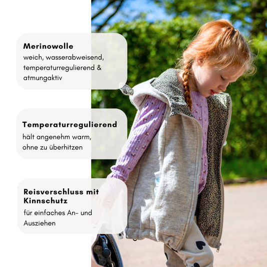 Ganzjahres-Lieblingsweste aus Merinowolle – elegant, funktional und individuell wählbar