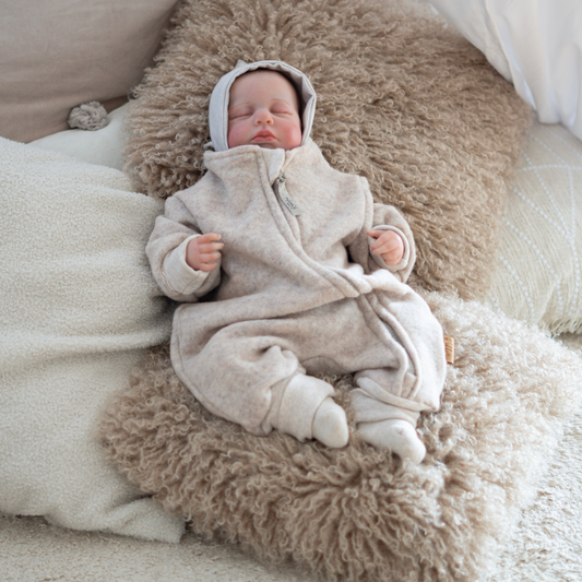 Wollfleece Newborn Overall - beige