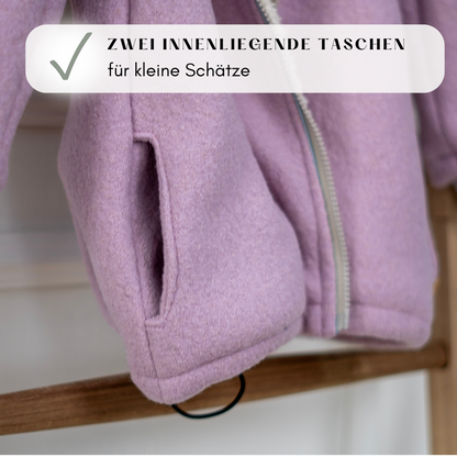 Wollwalk-Jacke extra warm in Wunschfarbe mit Teddyfutter