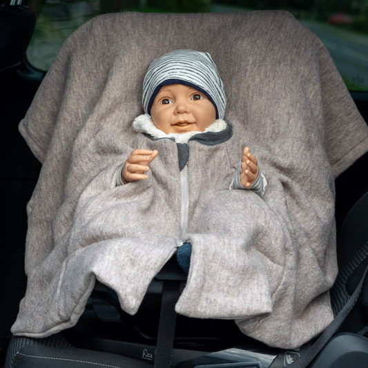 Kindersitzponcho Wollwalk "Pure Cream"