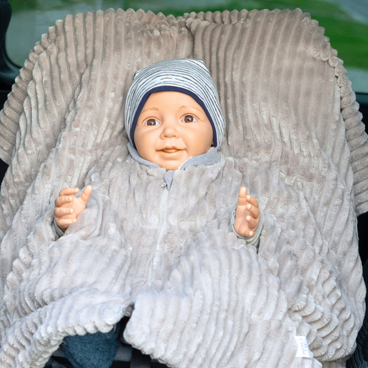 Kindersitzponcho "lovely beige"