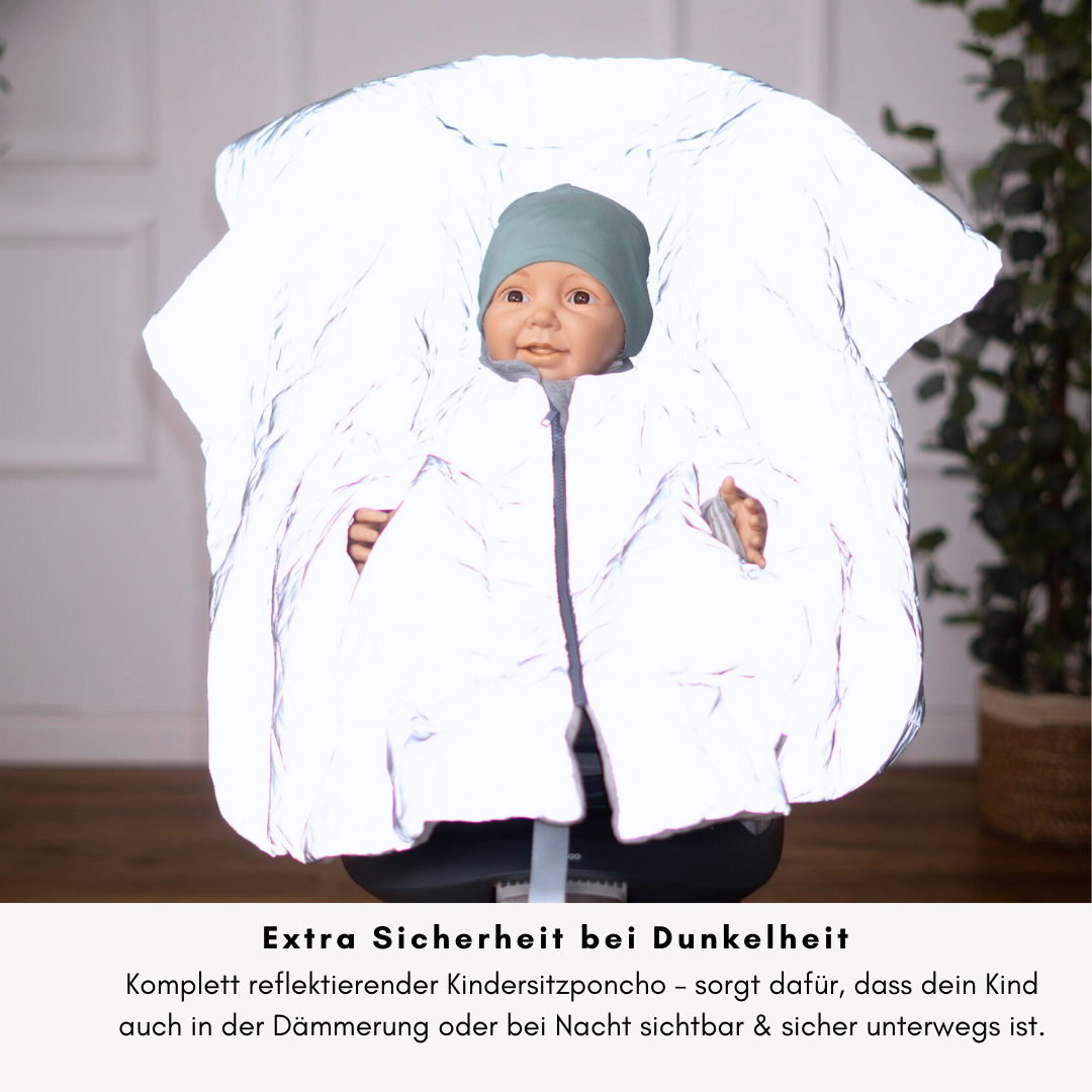 Kindersitzponcho Shiny - Reflektierend