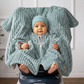 Kindersitzponcho aus Bambusfleece in Mint - warm und mitwachsend ab 6 Monaten bis 12 Jahren