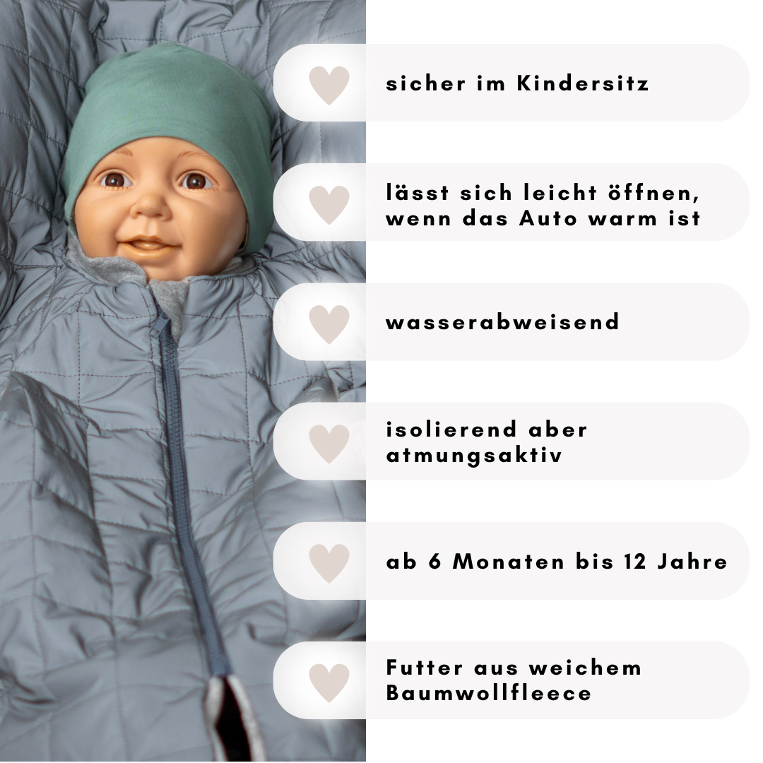 Kindersitzponcho Shiny - Reflektierend