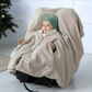 Kindersitzponcho One Size Teddy Beige – innen flauschig und außen flauschig 💛