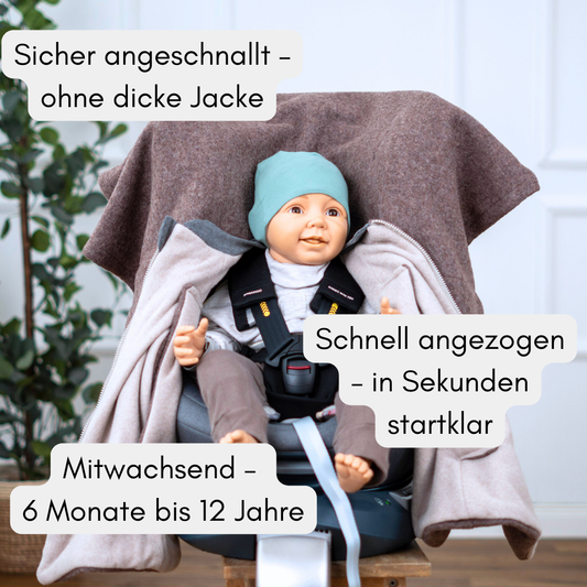 Kindersitzponcho Wollwalk "Pure Hazel"
