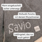 personalisierter Kindersitzponcho aus Wollwalk
