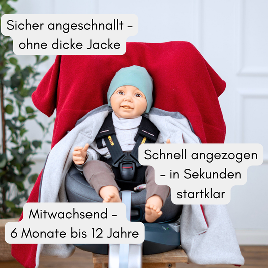 Kindersitzponcho Wollwalk "Pure Berry"
