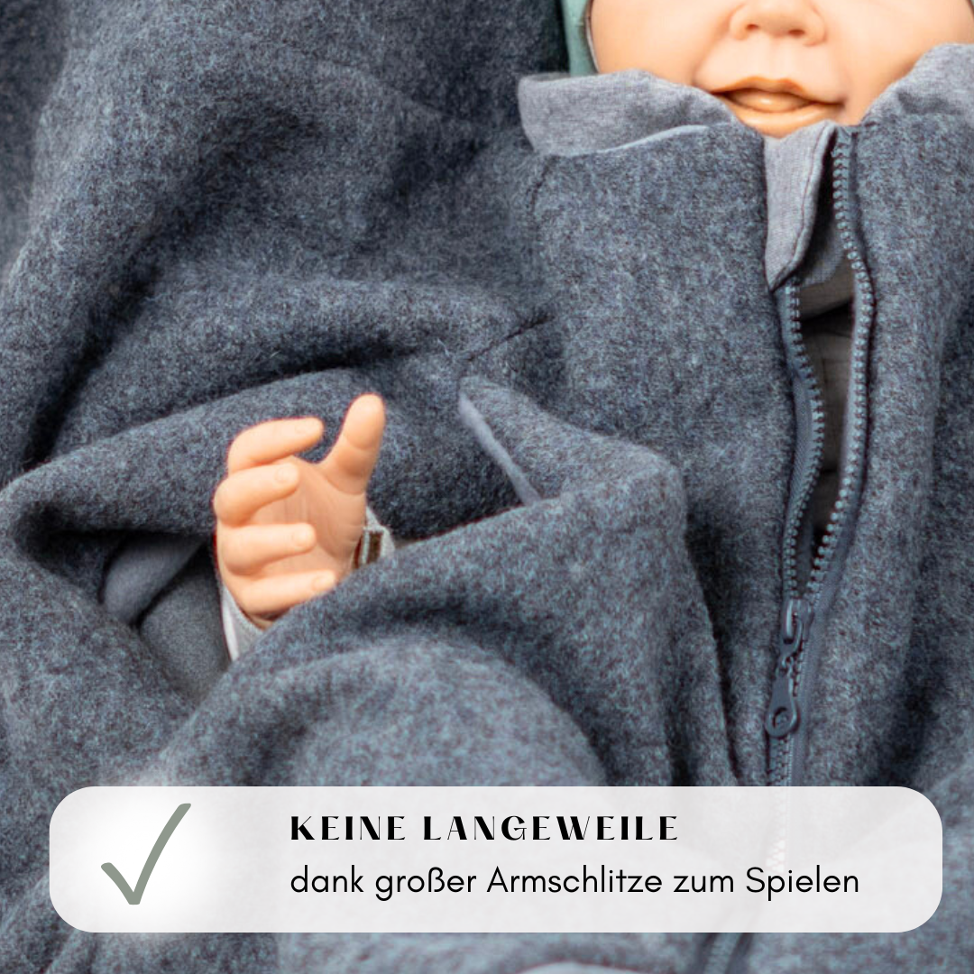 Kindersitzponcho Wollwalk "Pure Mouse"