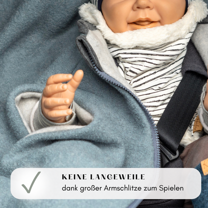 Kindersitzponcho Wollwalk "Dusty Mint"