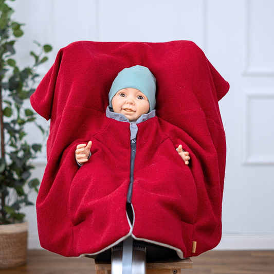 Kindersitzponcho Wollwalk "Pure Berry"