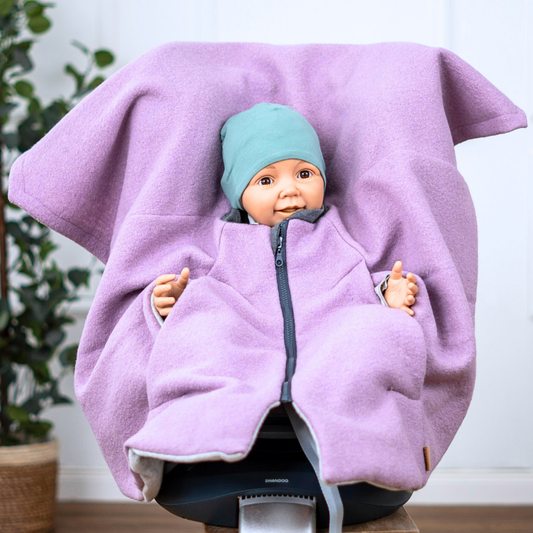 Kindersitzponcho Wollwalk "dusty Rose"