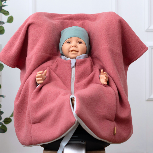 Kindersitzponcho Wollwalk "Rosewood"