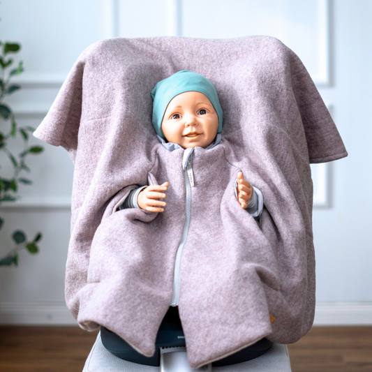 Kindersitzponcho Wollwalk "Pure Cream"