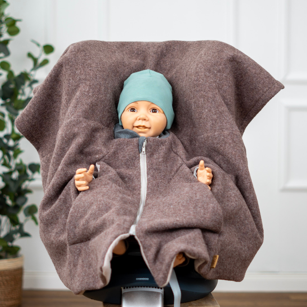 Kindersitzponcho Wollwalk "Pure Hazel"