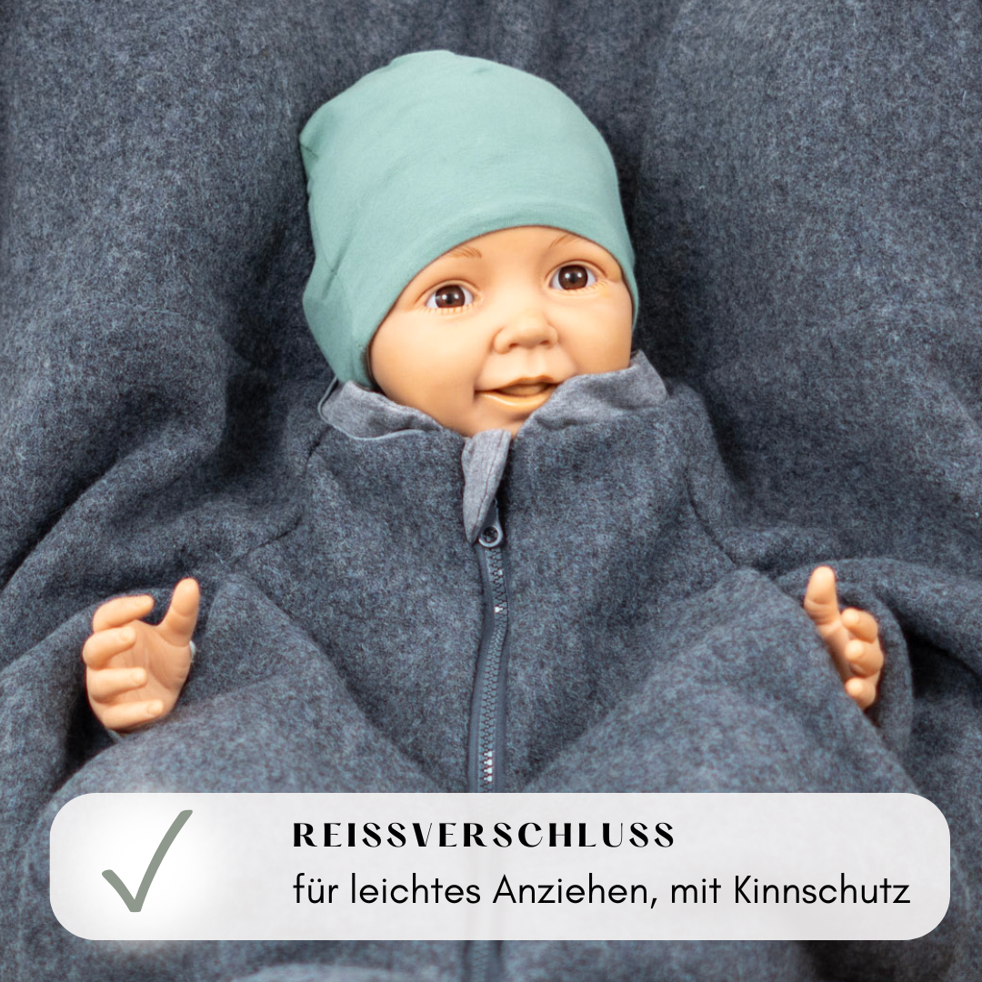 Kindersitzponcho Wollwalk "Pure Mouse"