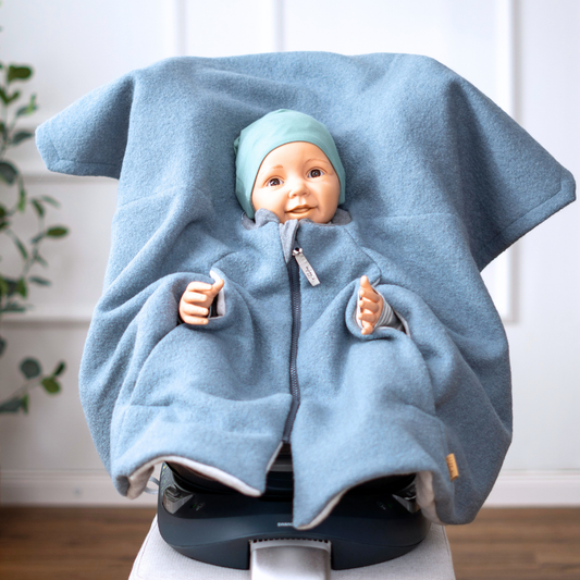 Kindersitzponcho Wollwalk "Pure Mint"