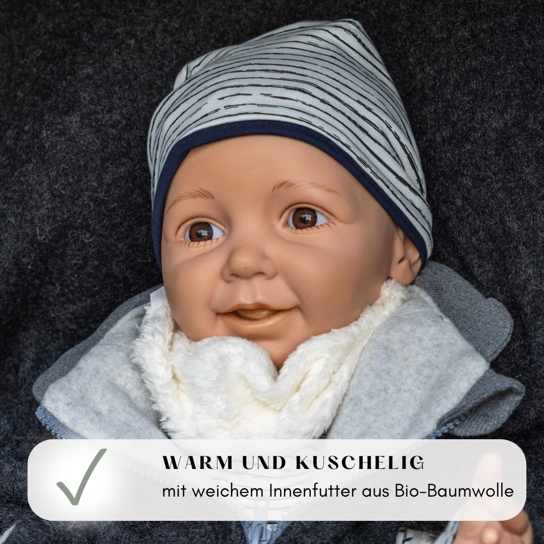 Kindersitzponcho Wollwalk "Anthrazit"