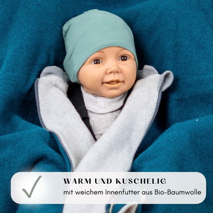 Kindersitzponcho Wollwalk "turquoise"