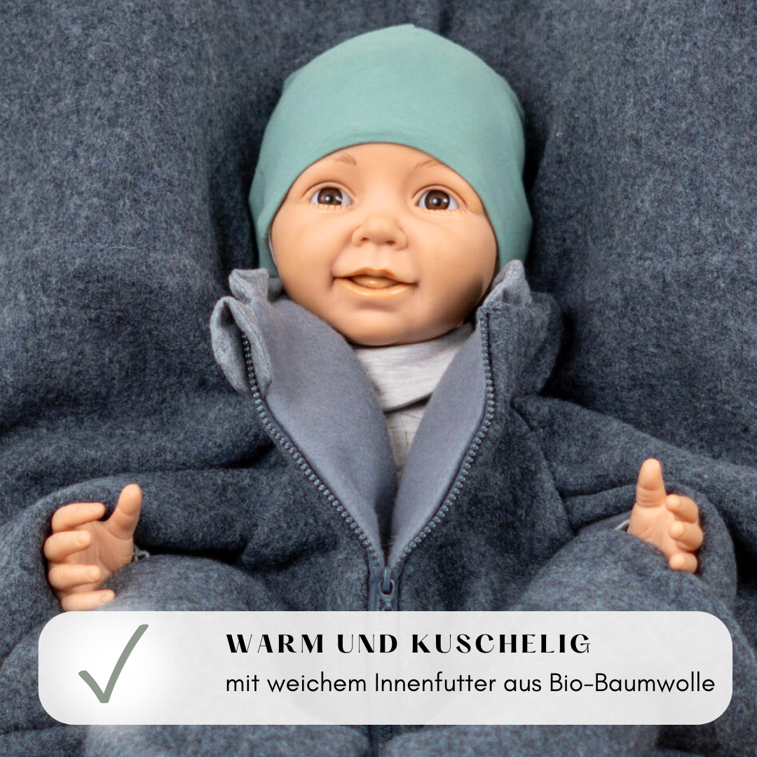 Kindersitzponcho Wollwalk "Pure Mouse"