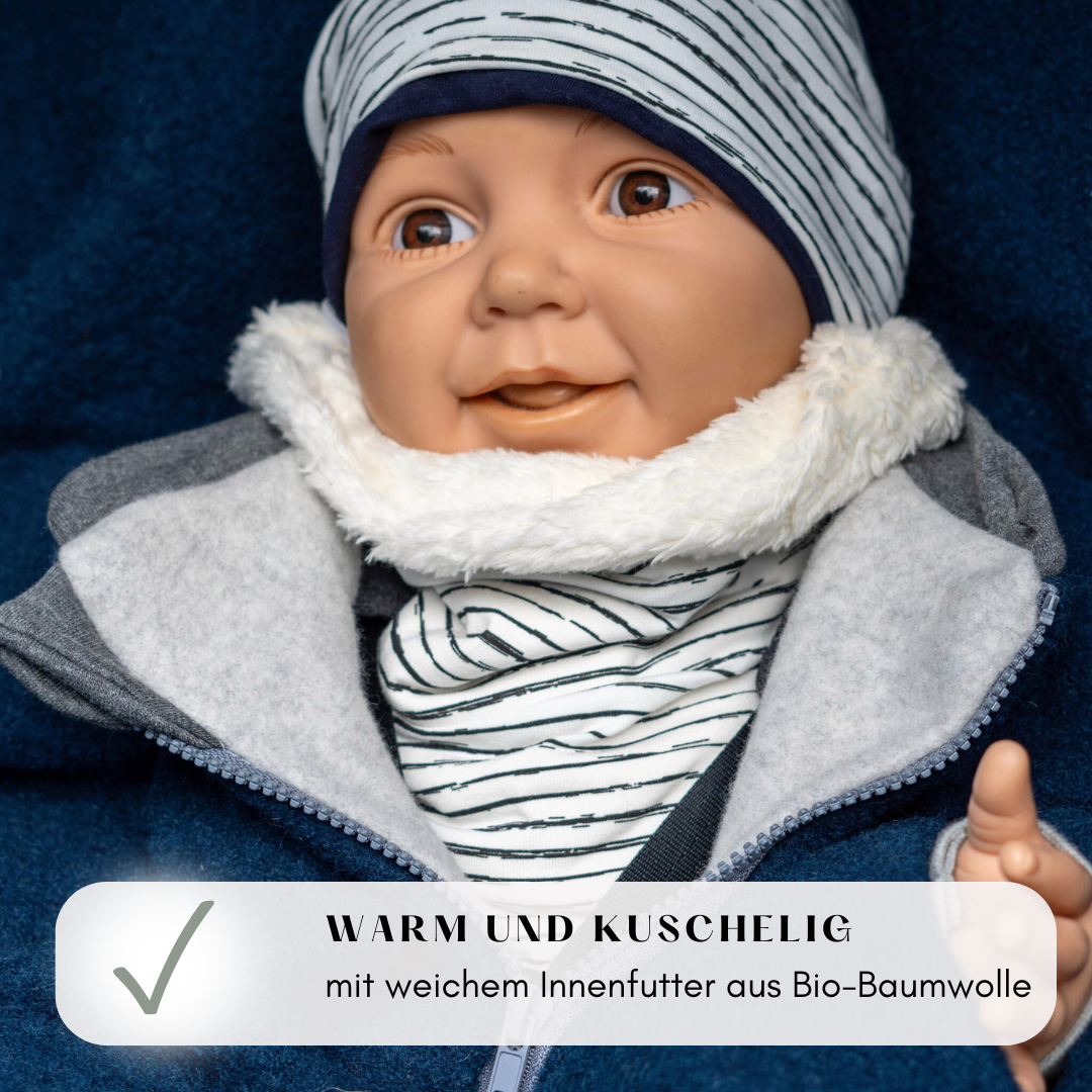 Kindersitzponcho Wollwalk "Pure Petrol"