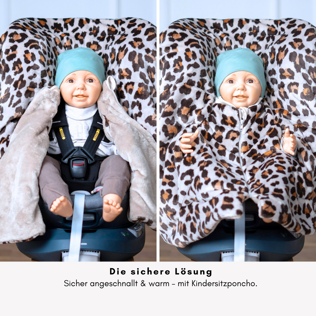 Die sichere Lösung – Poncho für Kindersitz: schnell angepasst & wärmend