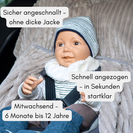 Kindersitzponcho "lovely beige"